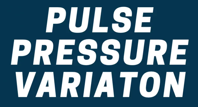 Pulse Pressure Variation Explained