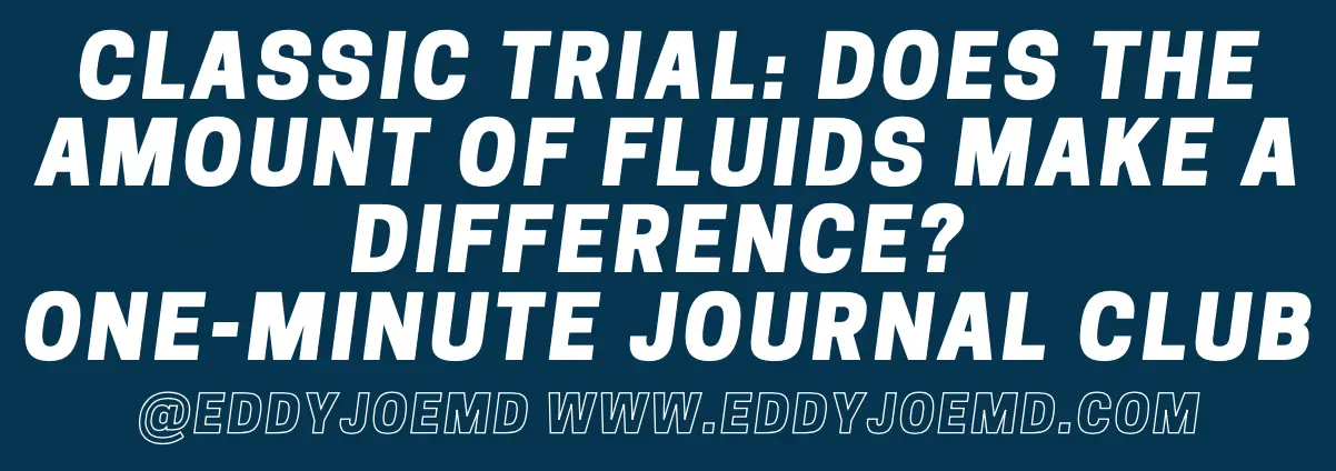 CLASSIC Trial: IV Fluids for Septic Shock in the ICU